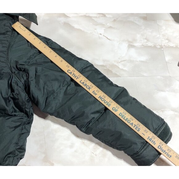 Eddie Bauer Jacket Men Large Goose Down Puffer Hood Zip Snow Core Winter Coat + - Picture 8 of 14